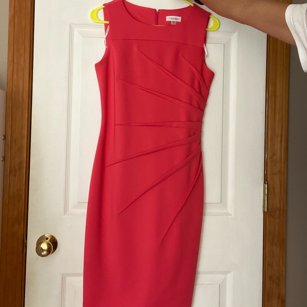 Calvin Klein body-con dress.